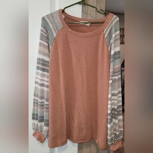 Womens LS Bubble Sleeve Top Size 2X